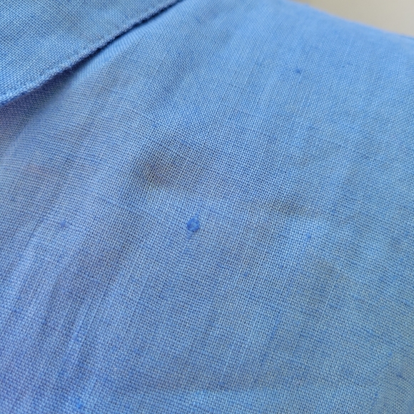 J. Jill Love Linen Tab-Sleeve 100% Linen Tunic Top Blue Ginger M - Picture 13 of 13